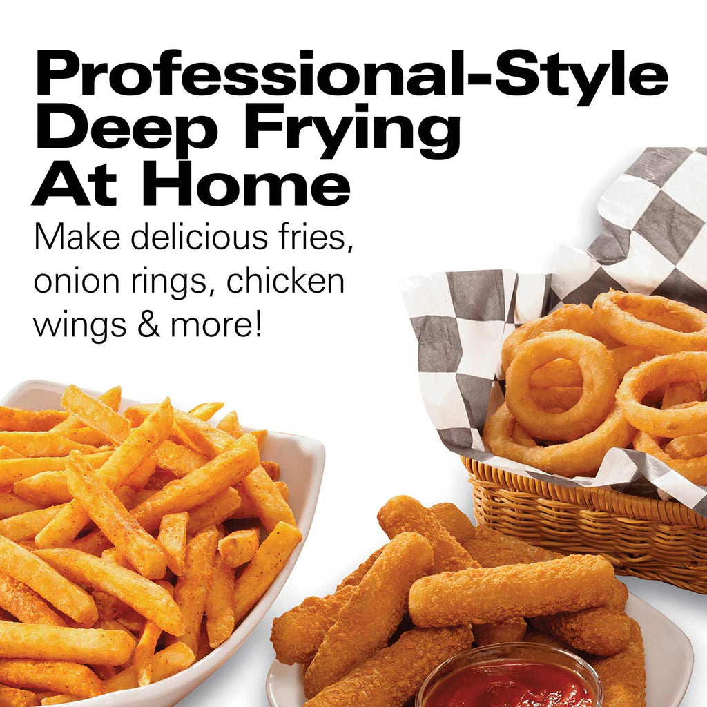 Deep Fryer, 2.8 Liter/3 Quart Oil Capacity with Adjustable Temperature & Timer