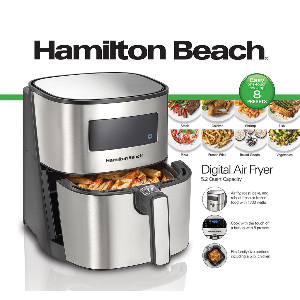 5.8 Quart/5.5 Liter Digital Air Fryer with Nonstick Basket