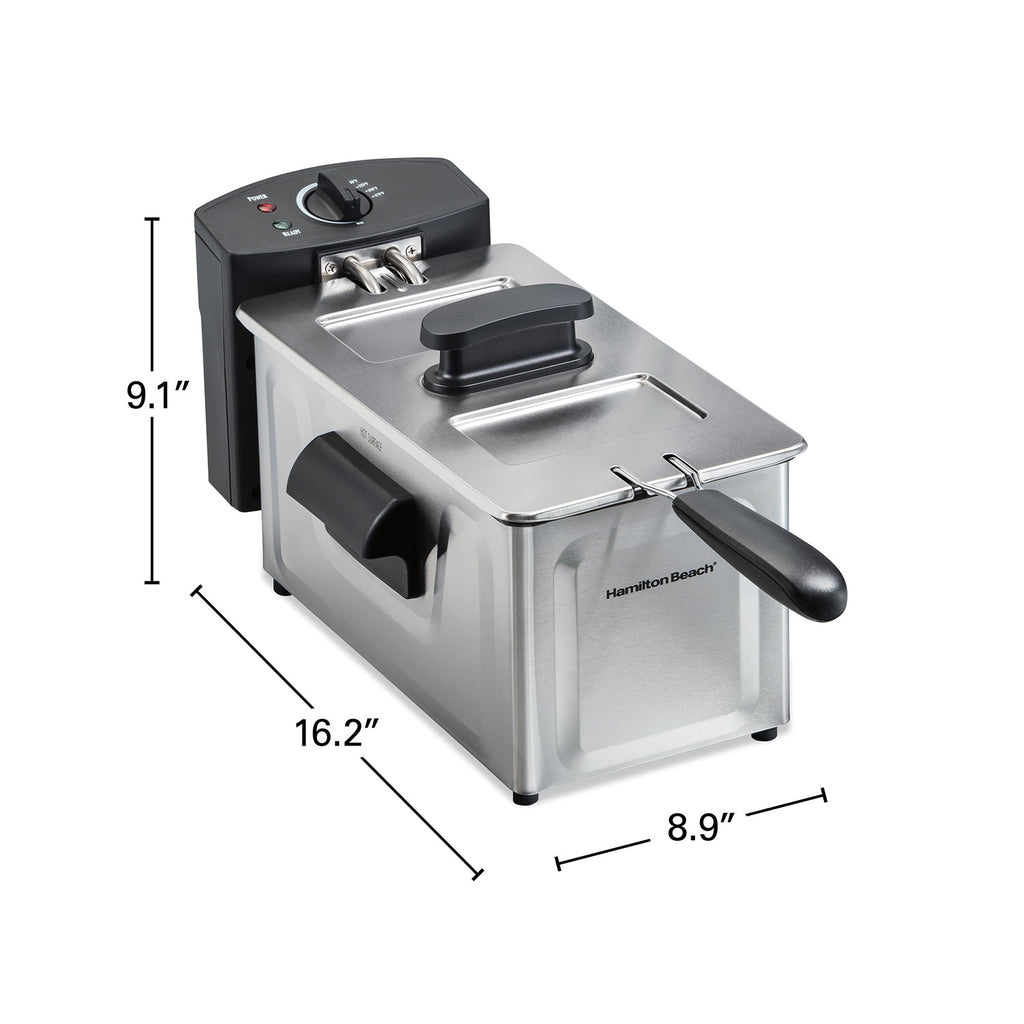 Deep Fryer, 1.9 Liter/8 Cup Oil Capacity, 6 Cup Food Capacity