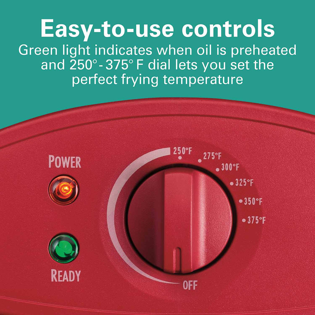 8 Cup Deep Fryer, Red