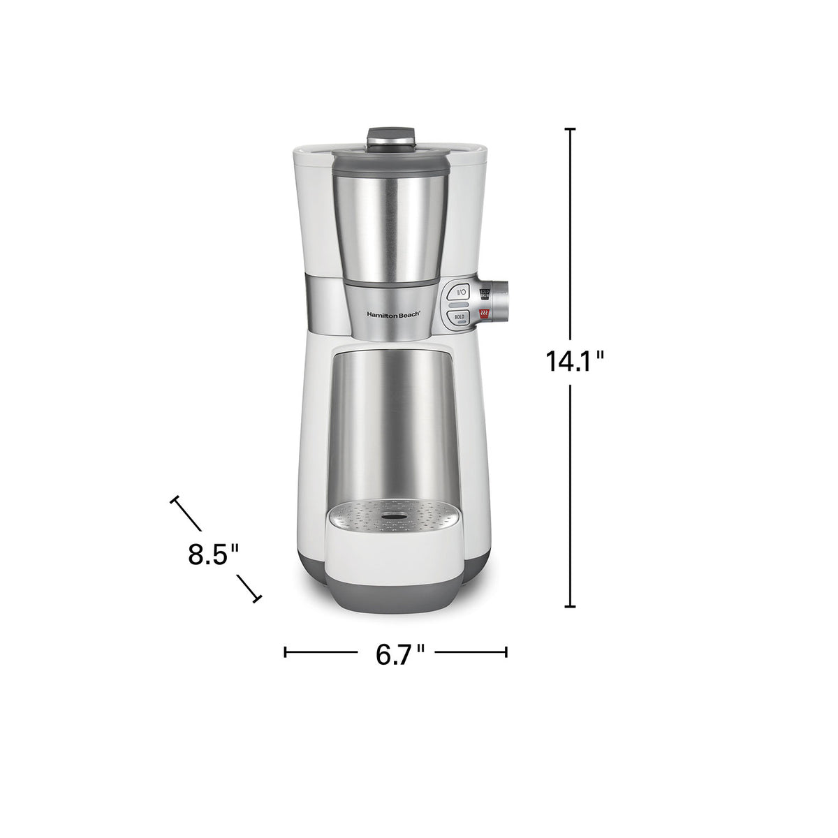 16 Oz. Convenient Craft Rapid Cold Brew and Hot Coffee Maker, White