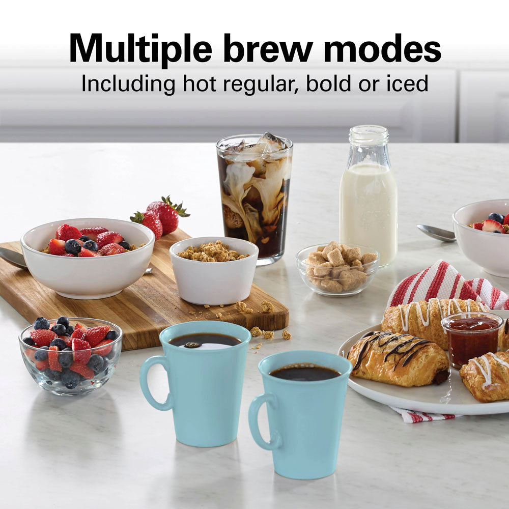 12 Cup Programmable Coffee Maker, Black with Chrome Accents