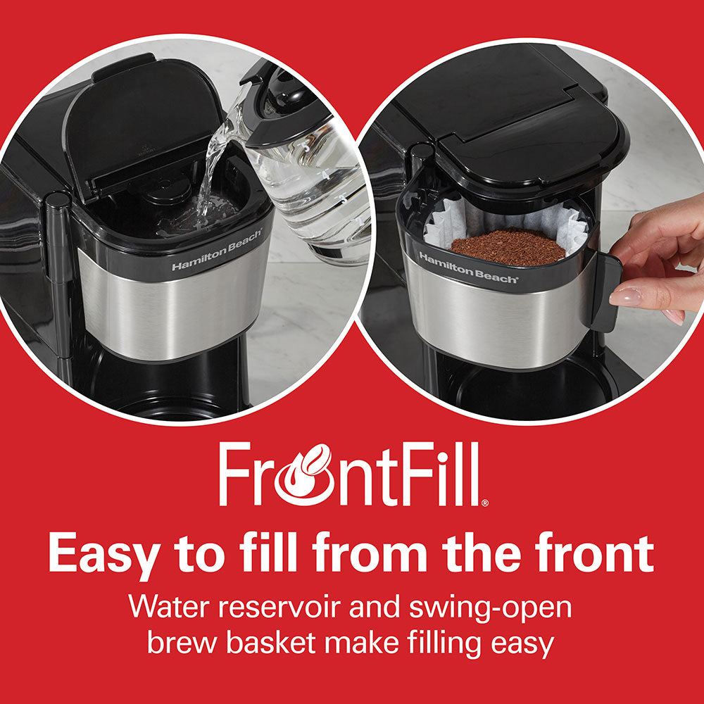 FrontFill® Mini Brew 5 Cup Programmable Coffee Maker