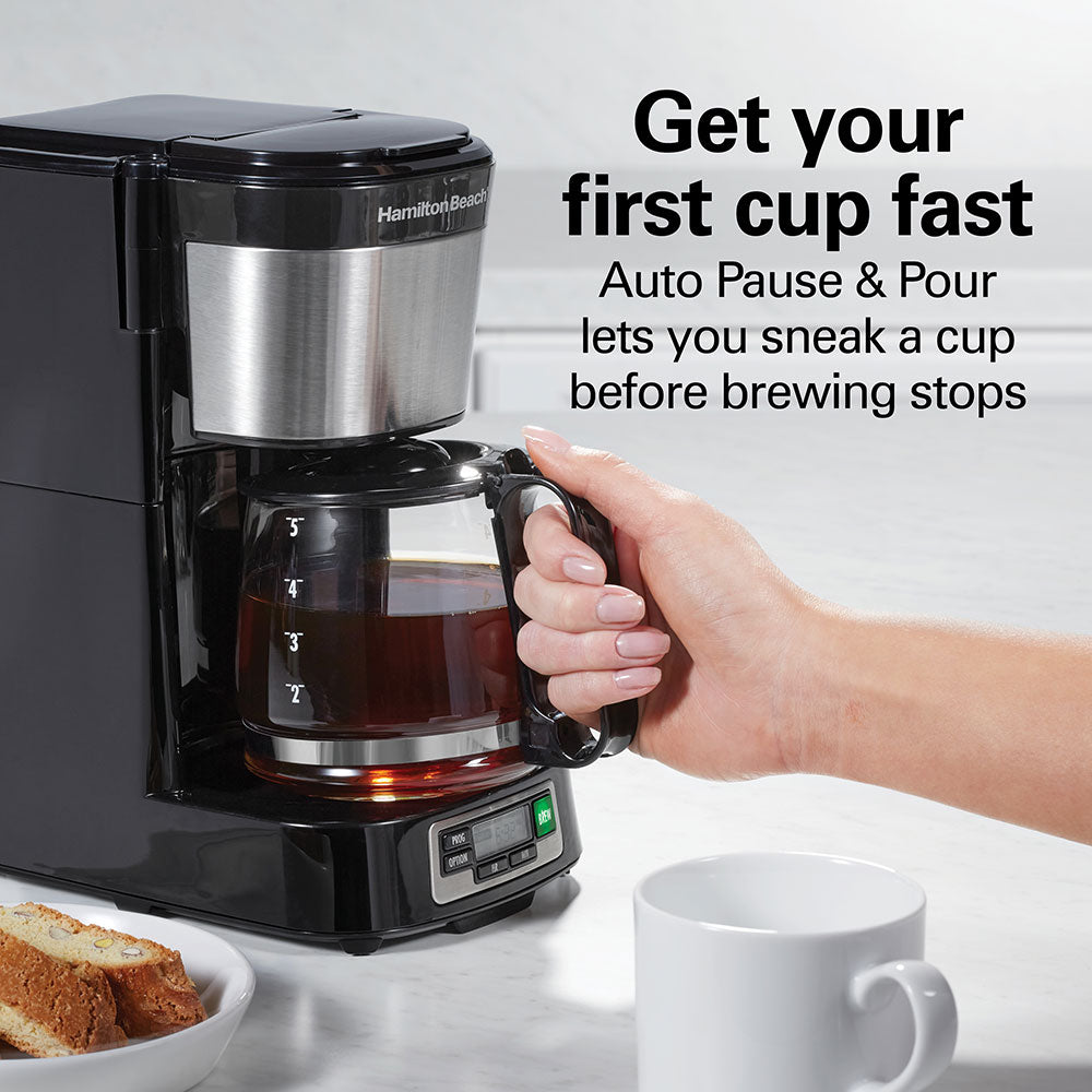 FrontFill® Mini Brew 5 Cup Programmable Coffee Maker