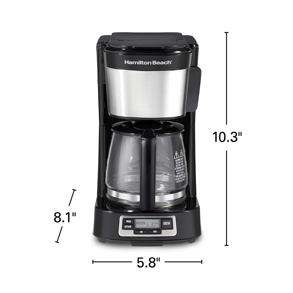 FrontFill® Mini Brew 5 Cup Programmable Coffee Maker
