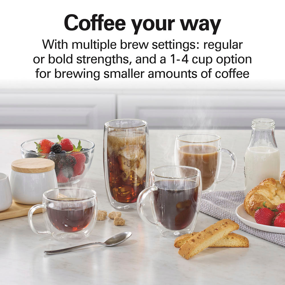 12 Cup Programmable Coffee Maker, Matte Black