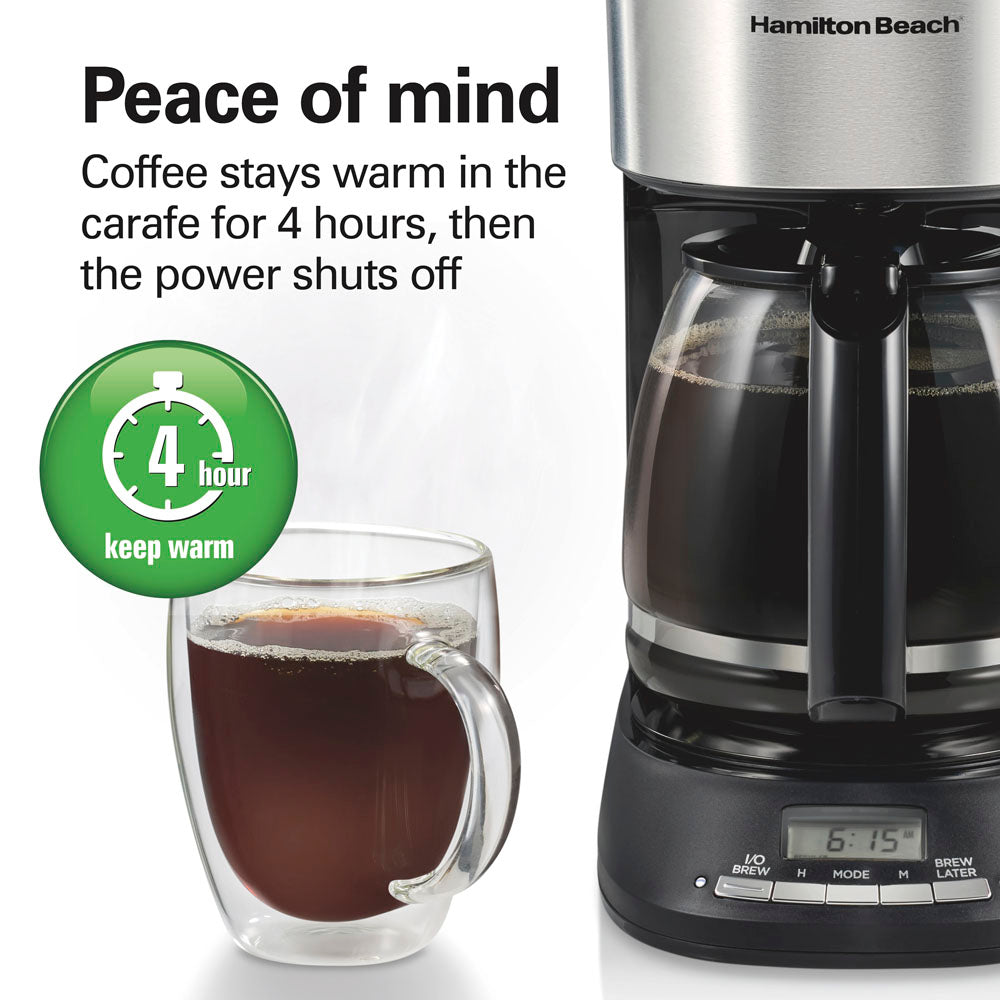 12 Cup Programmable Coffee Maker, Matte Black
