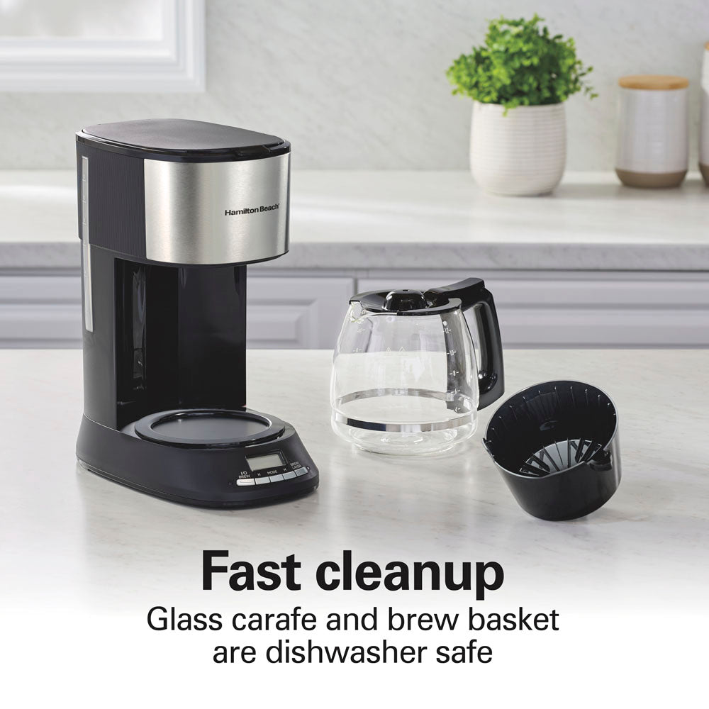 12 Cup Programmable Coffee Maker, Matte Black