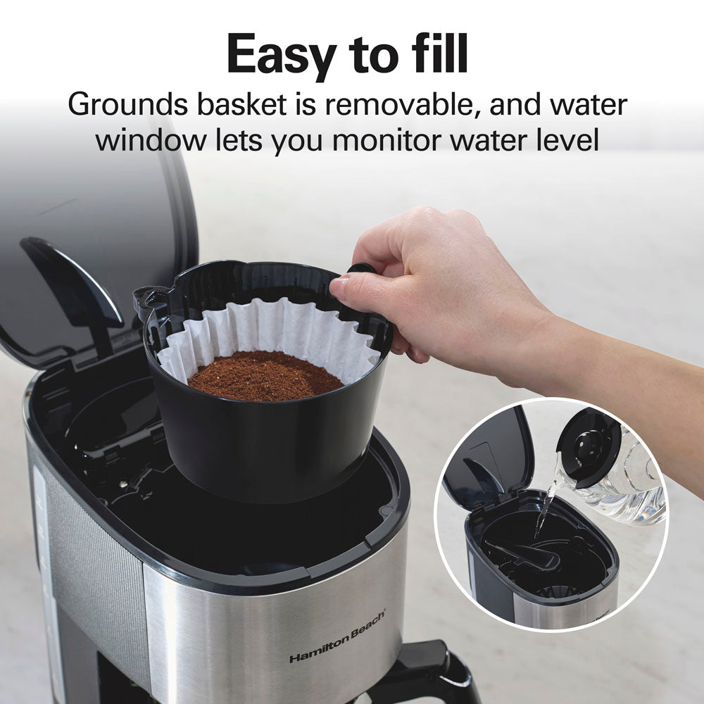 12 Cup Programmable Coffee Maker, Matte Black