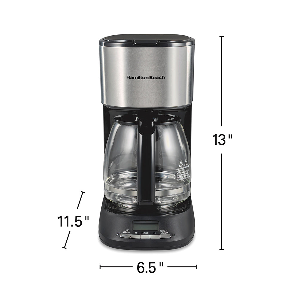 12 Cup Programmable Coffee Maker, Matte Black