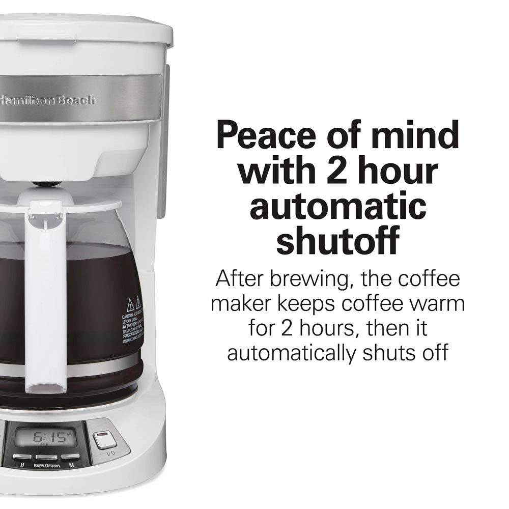 Programmable Coffee Maker, White