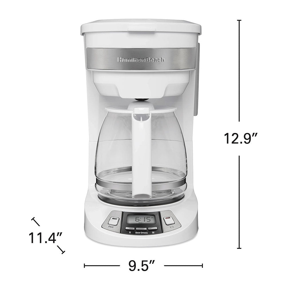 Programmable Coffee Maker, White