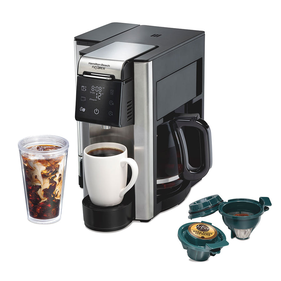 Recertified FlexBrew® Advanced 5-in-1 Coffee Maker, Removable Dual-Position, Black & Stainless