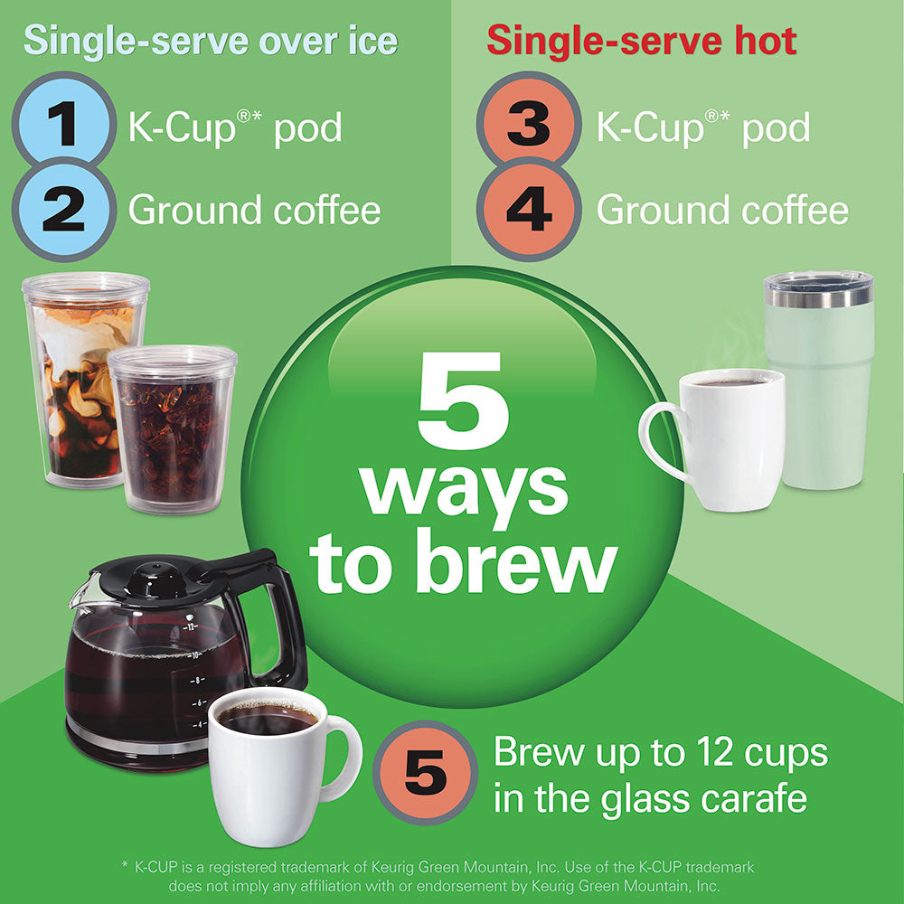 FlexBrew® Advanced 5-in-1 Coffee Maker, Removable Dual-Position