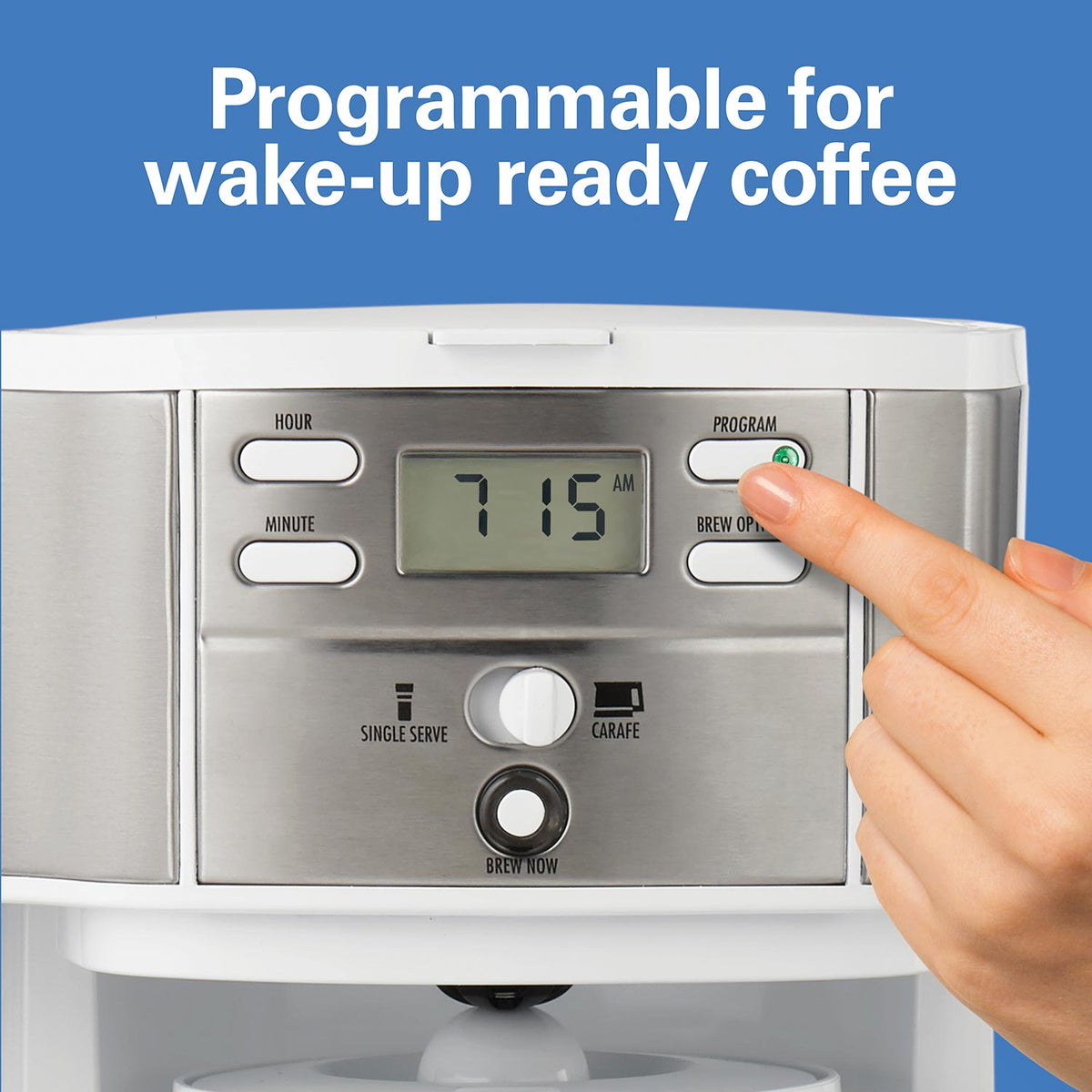 12 Cup 2-Way Programmable Coffee Maker White