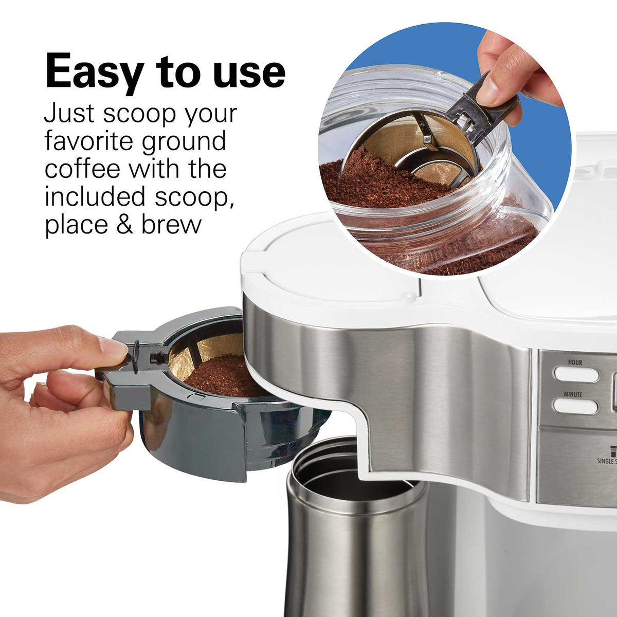 12 Cup 2-Way Programmable Coffee Maker White