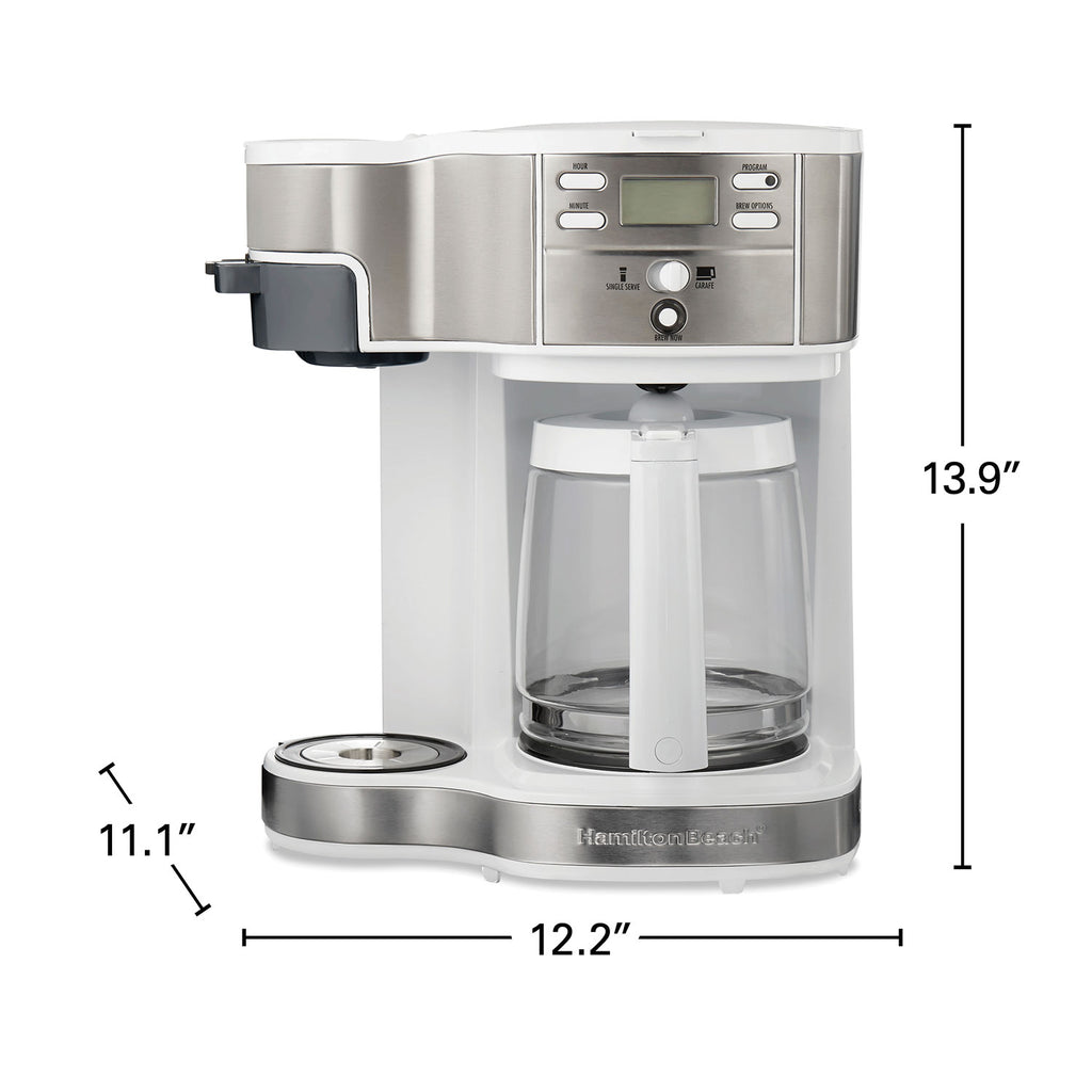 12 Cup 2-Way Programmable Coffee Maker White