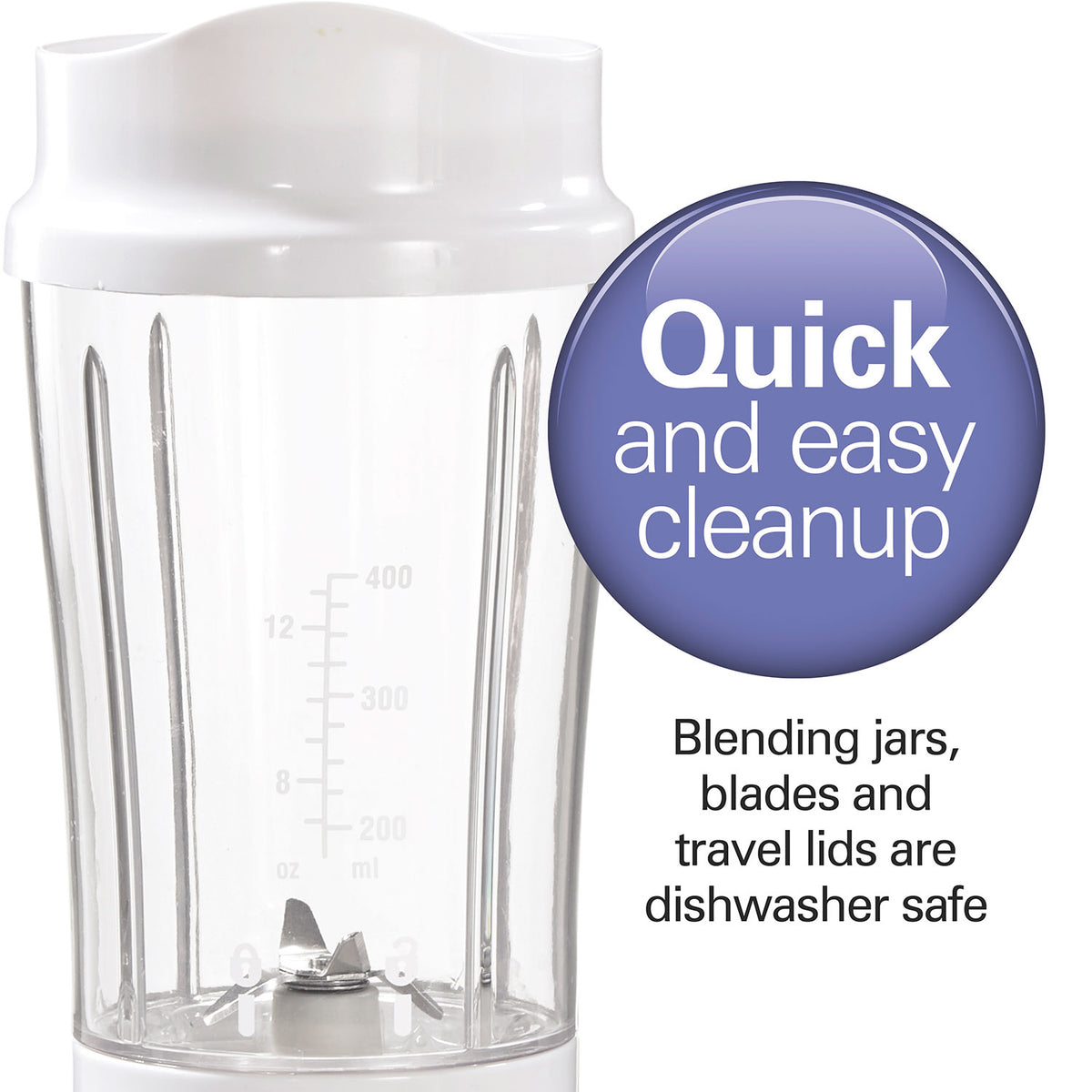 Smoothie Blender with 2 Travel Jars and 2 Lids