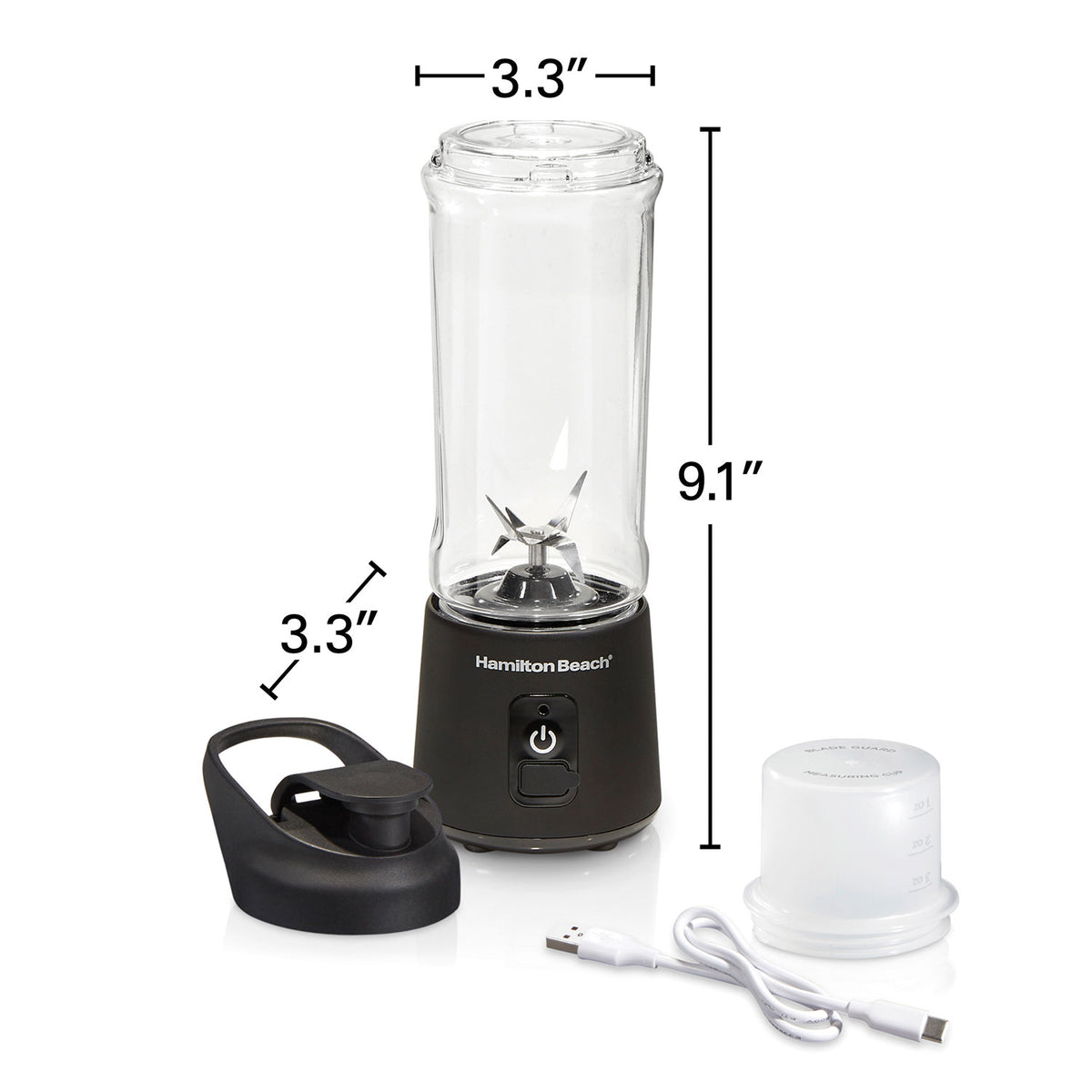 Blend Now™ Portable Cordless Blender, Black
