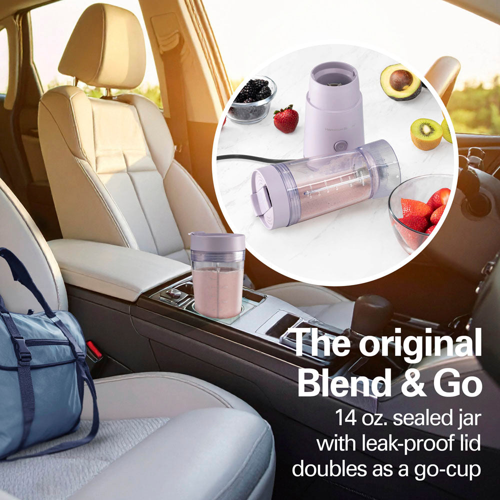 Personal Blender with Leak-Proof Travel Lid, Light Purple