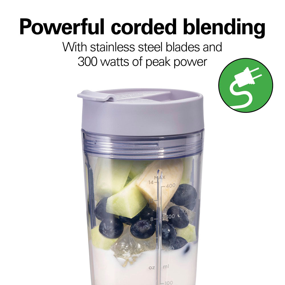 Personal Blender with Leak-Proof Travel Lid, Light Purple