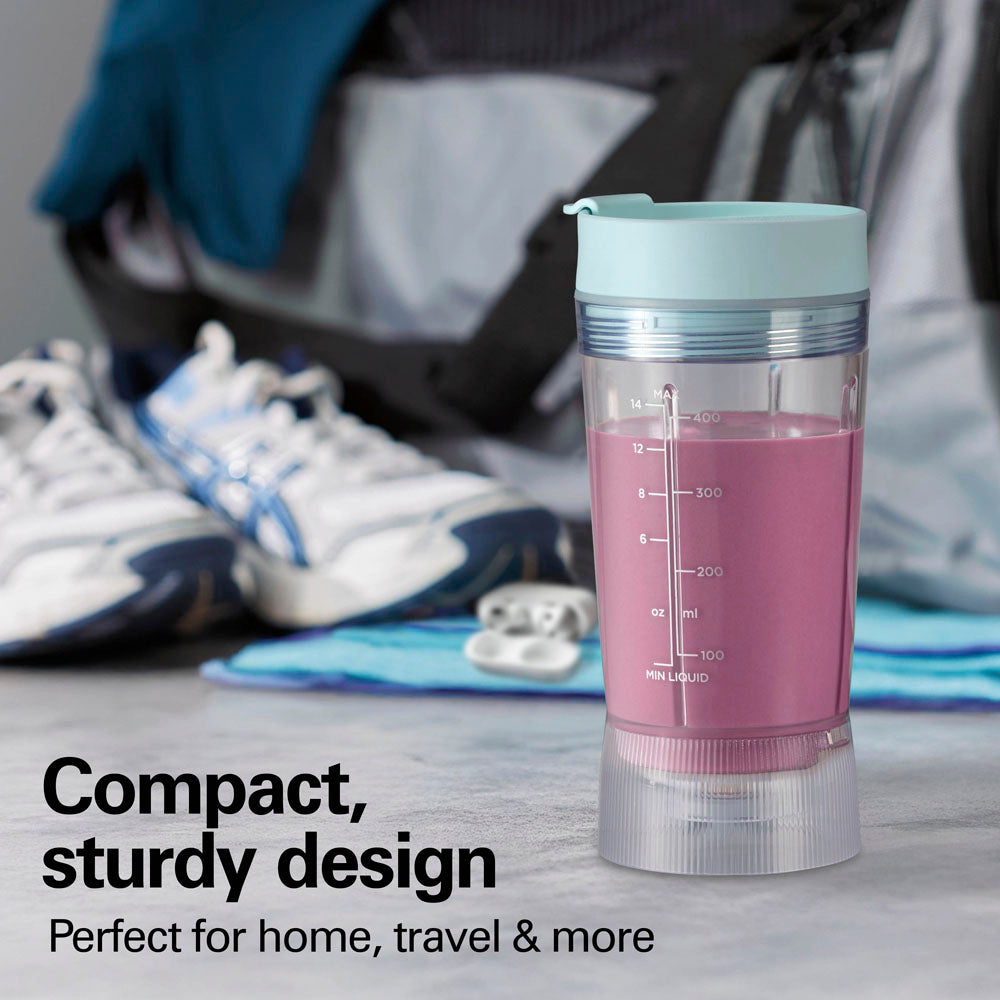 Personal Blender with Leak-Proof Travel Lid, Ice Blue