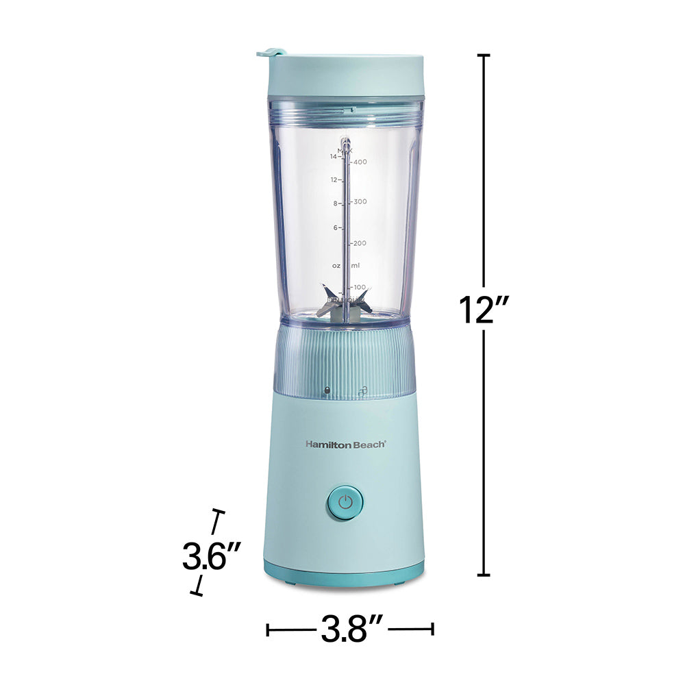 Personal Blender with Leak-Proof Travel Lid, Ice Blue