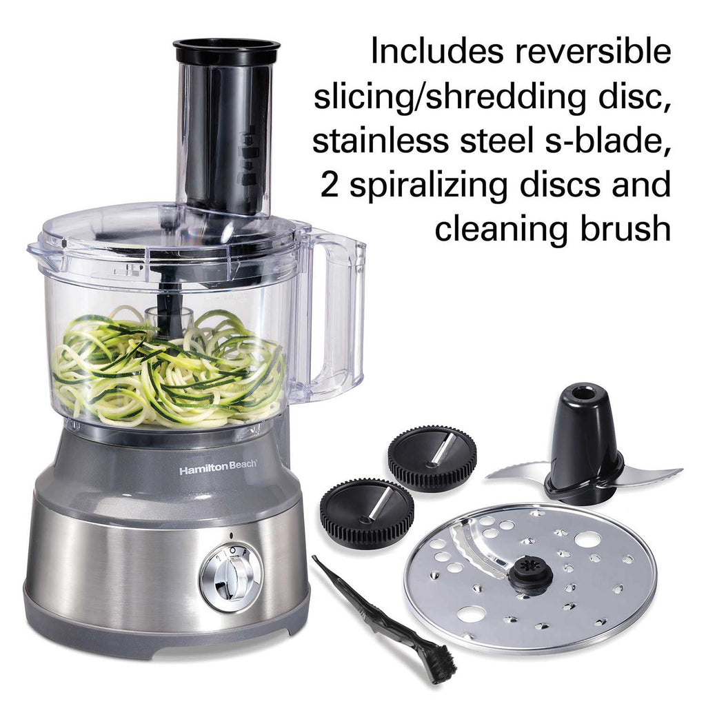 10 Cup Spiralizing Food Processor, Silver