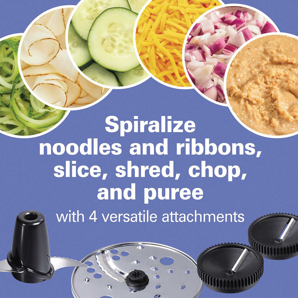 10 Cup Spiralizing Food Processor, Silver