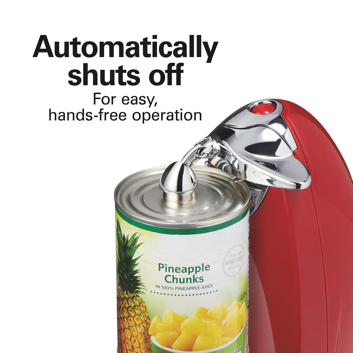 Classic Chrome Heavyweight Can Opener - Red