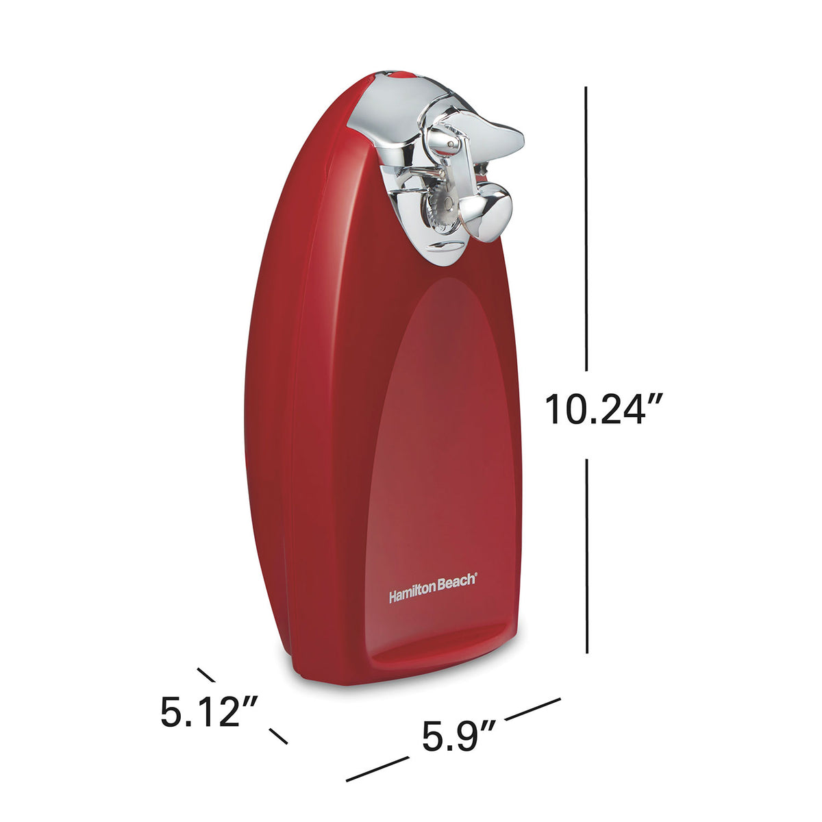 Classic Chrome Heavyweight Can Opener - Red