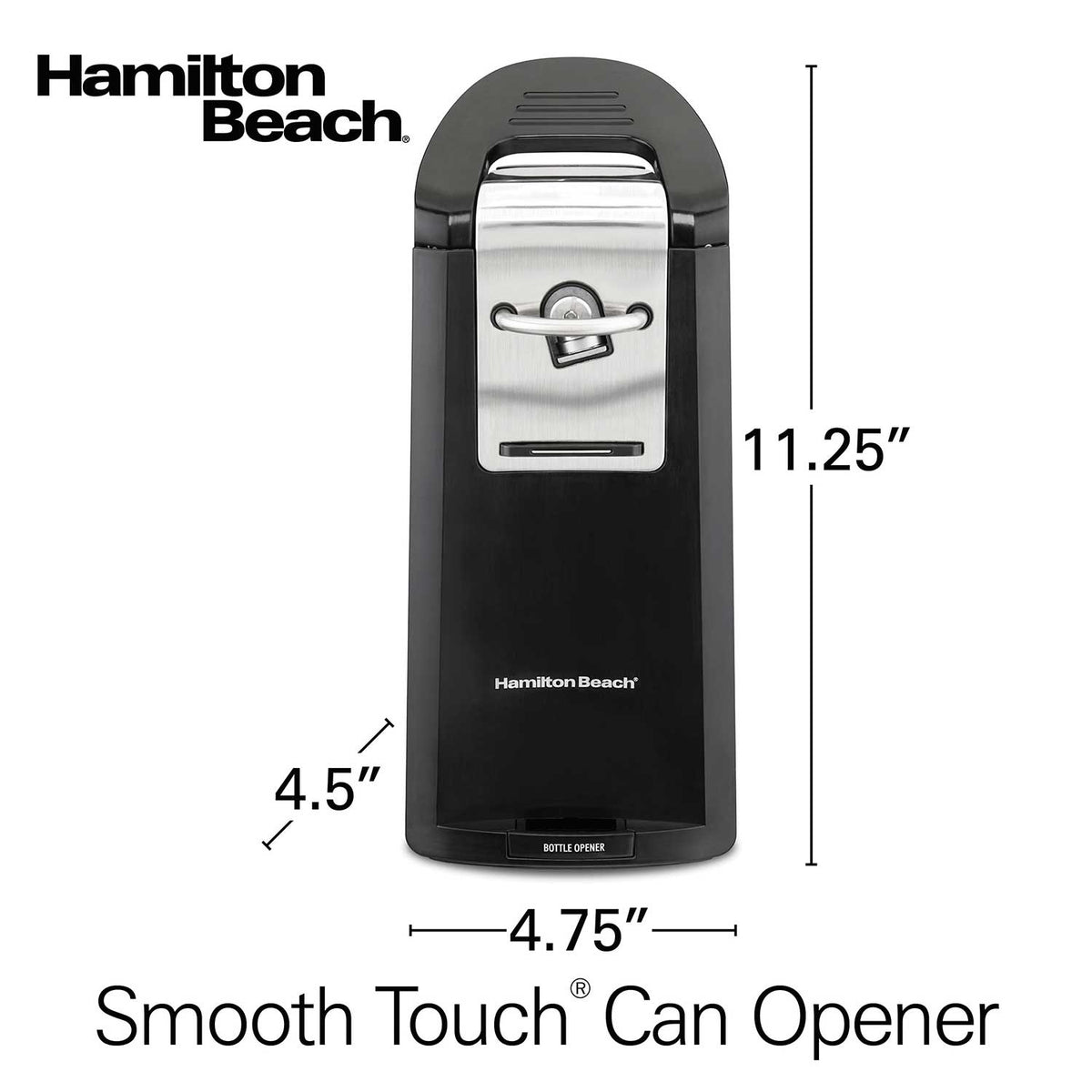 SmoothTouch™ Can Opener,  Built-In Knife Sharpener and Removable Bottle Opener