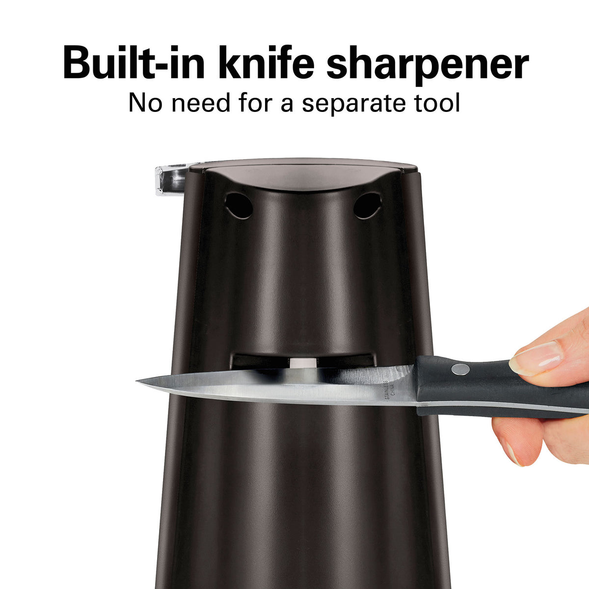 Extra-Tall Can Opener with Removable Cutting Lever, Black