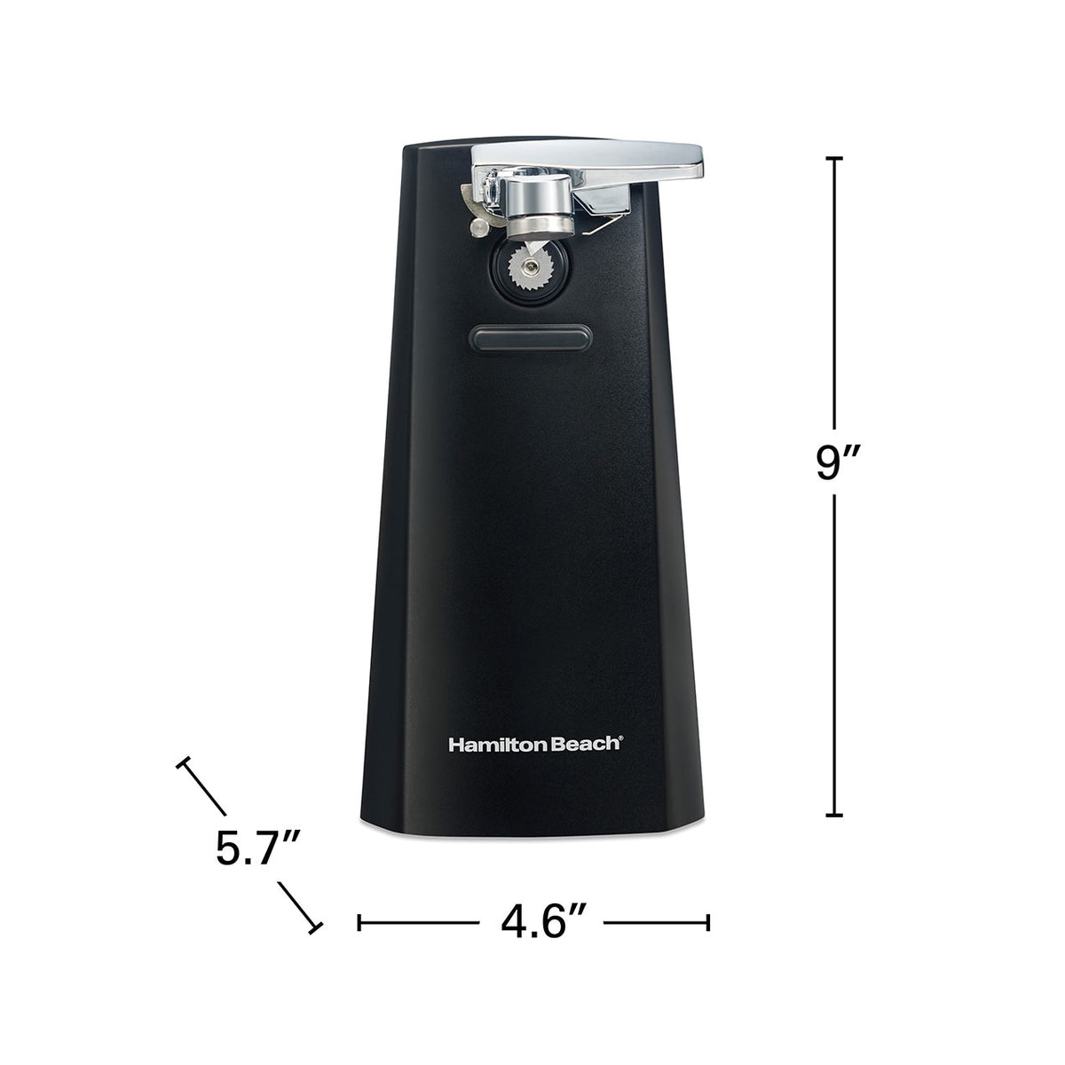 Extra-Tall Can Opener with Removable Cutting Lever, Black
