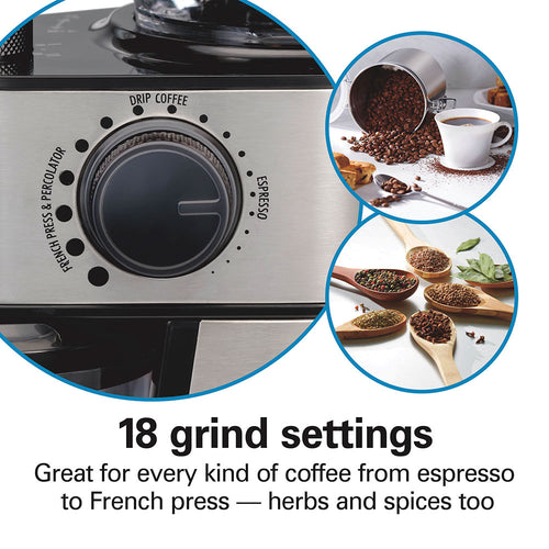 2-14 Cup Burr Coffee Grinder with 18 Grind Settings (80385)80405
