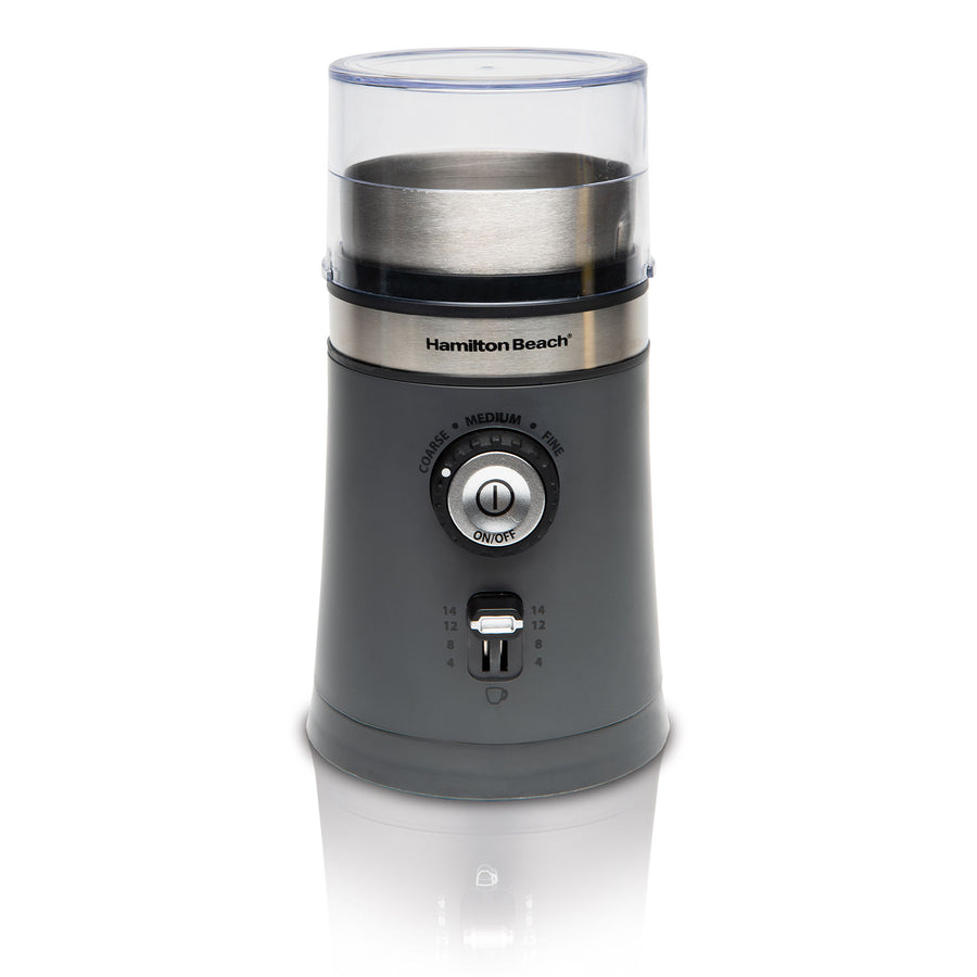 Custom Grind™ Coffee Grinder, Removable Stainless Steel Chamber, Gray